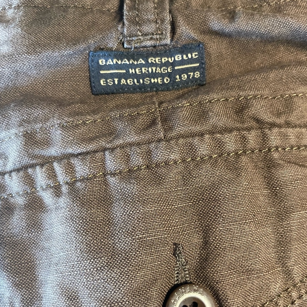 Mens BR linen brown pants 33/32